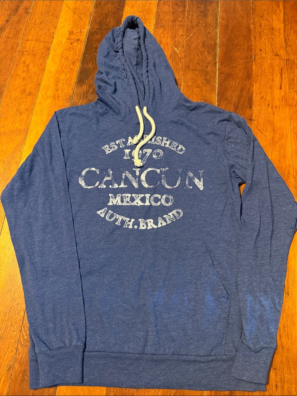 Caribbean Navy Blue Cancun Mexico Pullover Hoodie